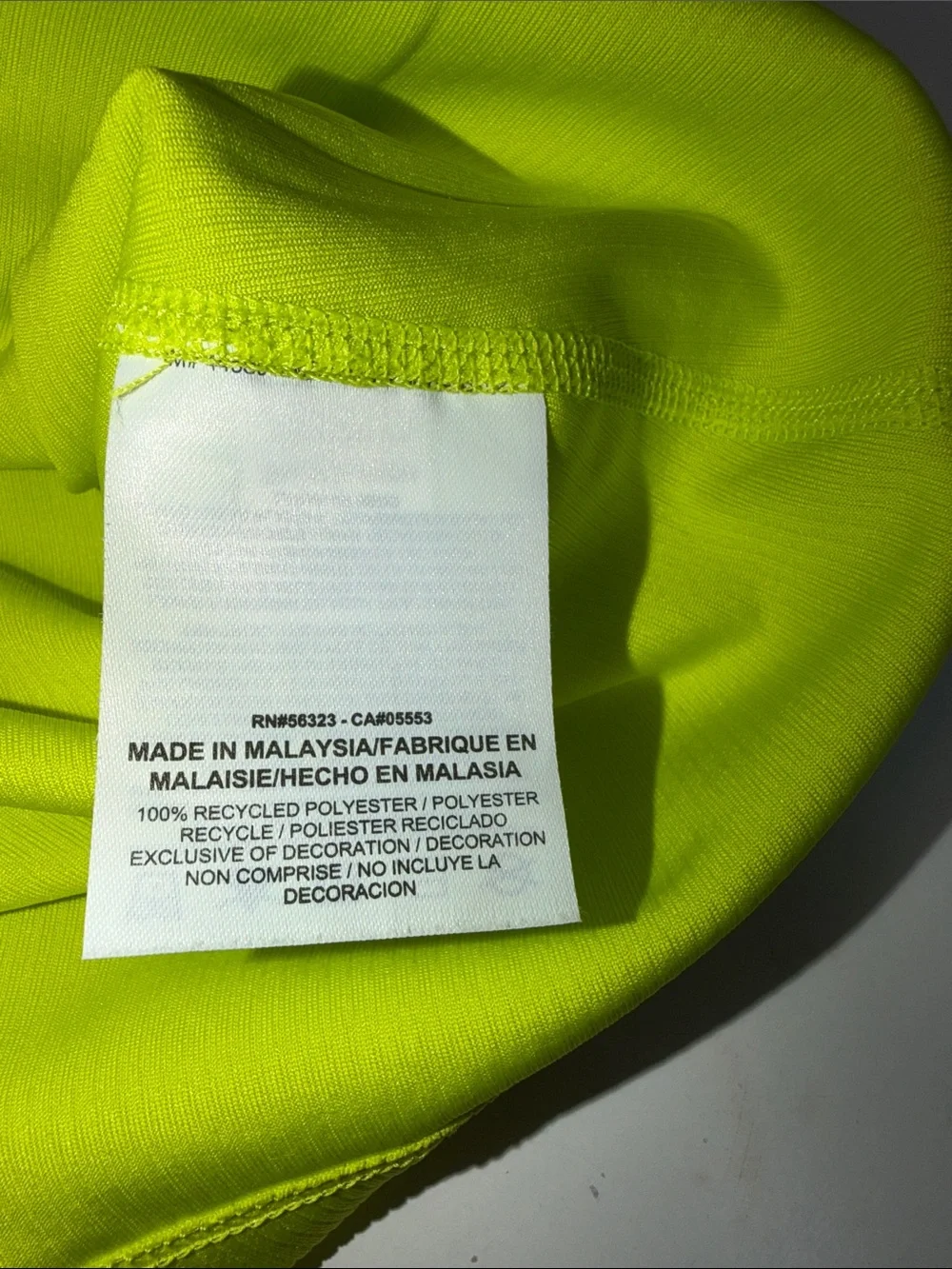 Nike Neon Yellow Ribbed Graphic Tank Top